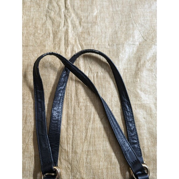 Juicy Couture Womens Black Leather Purse W/ Leopard Print Interior - Picture 16 of 16